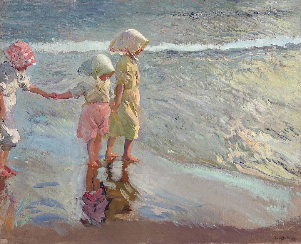 Joaqun Sorolla The three sisters on the beach 1908
